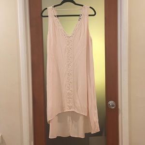 **SALE** Pink Blush Lace Dress High Low